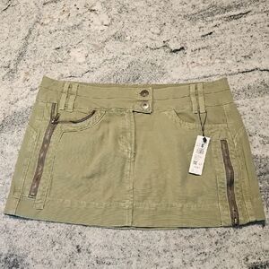 NWT Garage Olive Green Mini Skirt